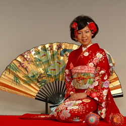 Пазл: Девушка в японском костюме