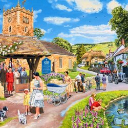 Пазл: Поездка в деревню, воскресная служба