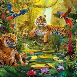 Пазл: Большие кошки