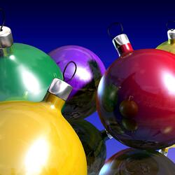 Пазл: Новогодние шары