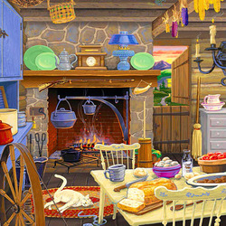 Пазл: Вечером на кухне