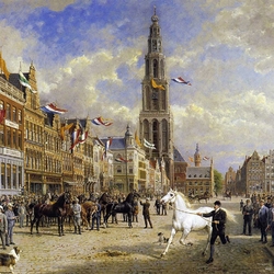 Пазл: Рынок лошадей в Гронингене