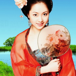 Пазл: Девушка в китайском костюме