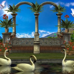 Пазл: Три лебедя