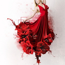 Пазл: Красный цветок