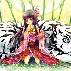 Пазл: Девочка и тигр