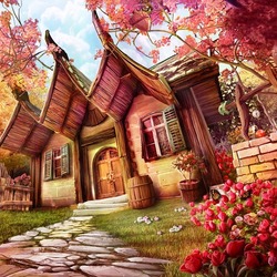 Пазл: Домик в лесу