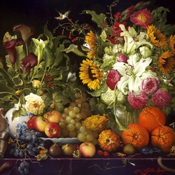 Пазл:  Натюрморт с двумя хранителями