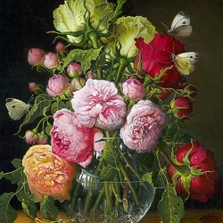 Пазл: Букет в стеклянной вазе