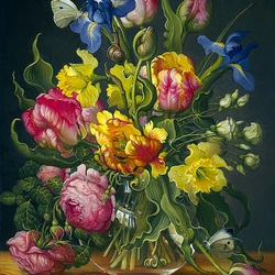 Пазл: Натюрморт  с ирисами