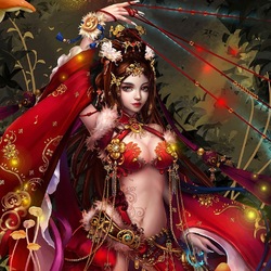 Пазл: Красные нити