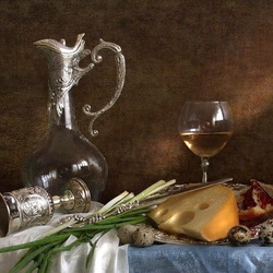 Пазл: Натюрморт с вином