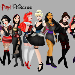 Пазл: Принцессы в панк стиле