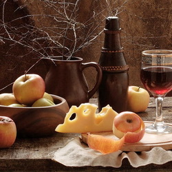 Пазл: Натюрморт с вином