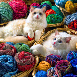 Пазл: Шерстяные клубочки