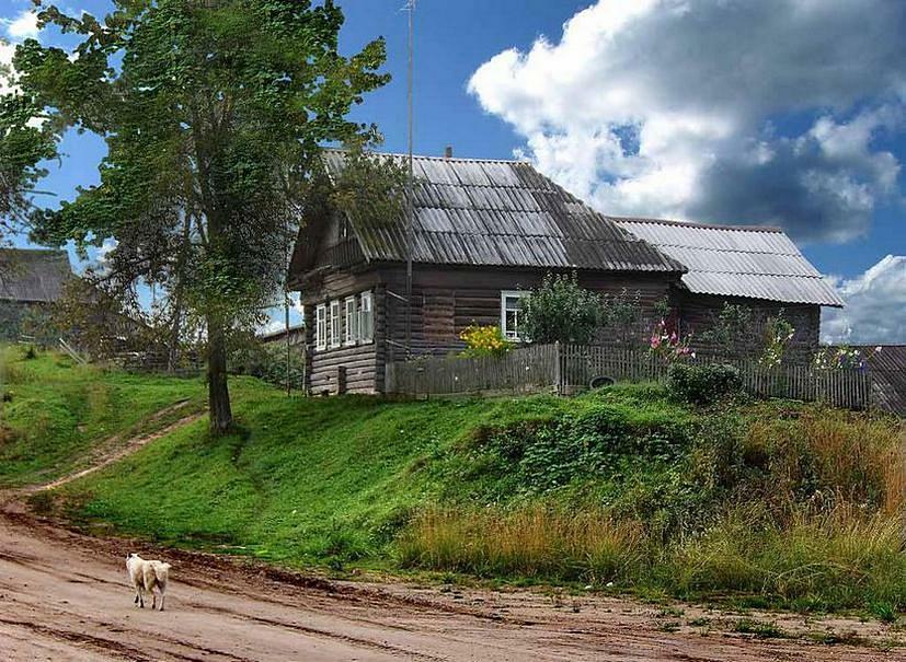 На окраине села на пригорке огэ