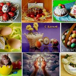 Пазл: Коллаж пасхальный