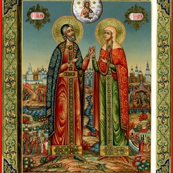 Пазл: Святые благоверные князь Петр и княгиня Феврония, Муромские чудотворцы