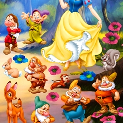 Пазл: Белоснежка и гномы