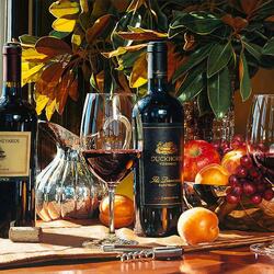 Пазл: Натюрморт с вином и фруктами