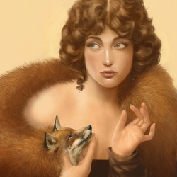 Пазл: Дама с лисицей