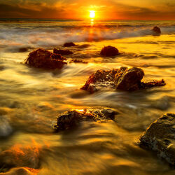 Пазл: Закат над морем