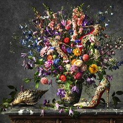 Пазл: Цветочный каталог Кристиана Лубутена