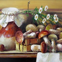 Пазл: Натюрморт с грибами