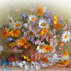 Пазл: Цветики-цветочки