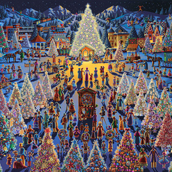 Пазл: Фестиваль праздничных деревьев