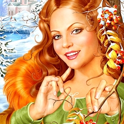 Пазл: Гроздья рябины