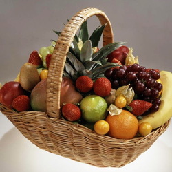 Пазл: Корзина с фруктами