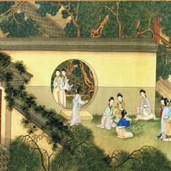 Пазл: Дворец Хань: картина-свиток