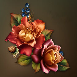 Пазл: Осенние розы