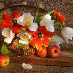 Пазл: Увядающие тюльпаны