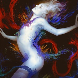 Пазл: Разноцветные струи