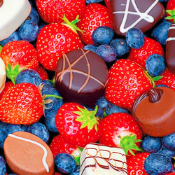 Пазл: Ягоды и шоколад