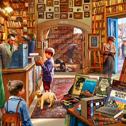 Пазл: Старый книжный магазин