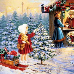 Пазл: Покупка елки