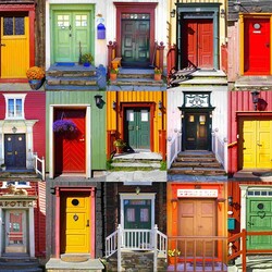 Пазл: Дверной коллаж