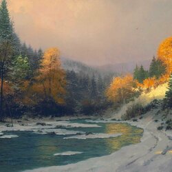 Пазл: Осенний снег