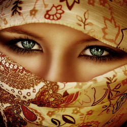 Пазл: Зелёные глаза