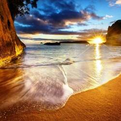 Пазл: Закат на пляже