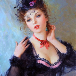 Пазл: О, эта женщина в дымке вуали