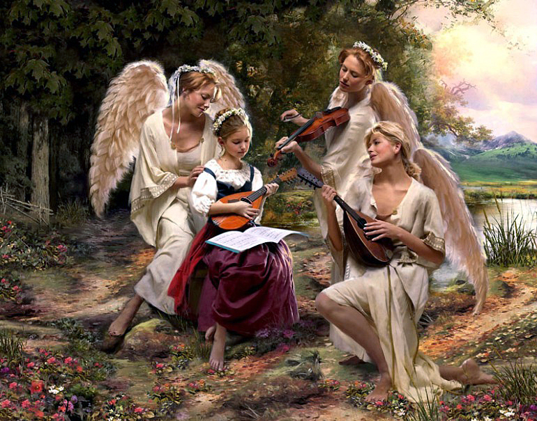 Three angels. Художник Джон Паул феррара. Ангелы в живописи. Картина ангел. Картина ангел и человек.
