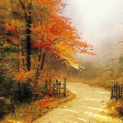 Пазл: Осенний переулок