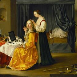 Пазл: Утренний туалет леди