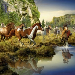 Пазл: Дикий табун