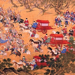 Пазл: Картина - свиток. Выезд Императора 