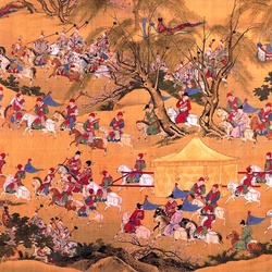 Пазл: Картина - свиток. Выезд Императора